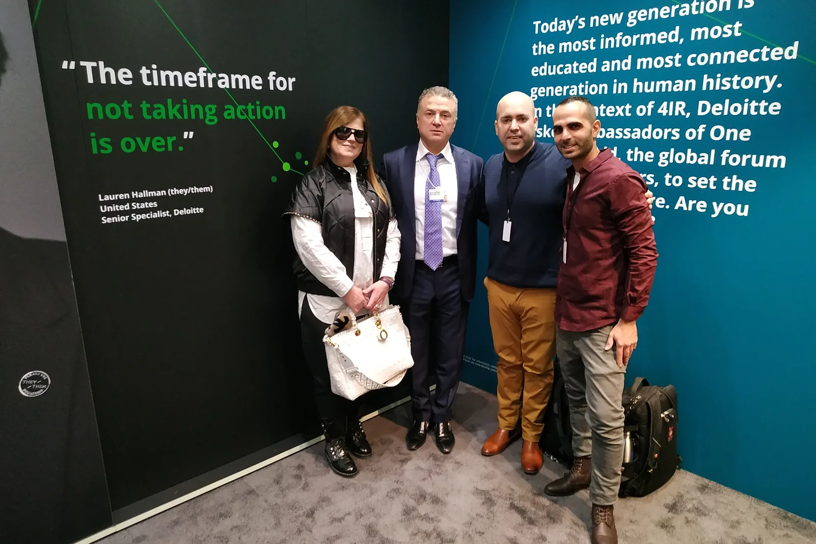 Dr. Michael Mirilashvili with colleagues at the Annual Meeting in Davos