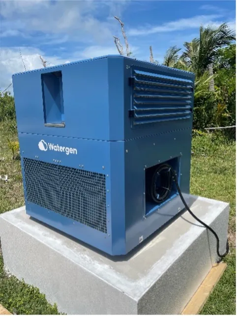 Watergen atmospheric water generator in Bahamas — field photo 1