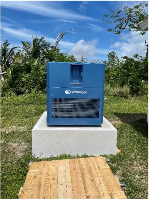 Watergen atmospheric water generator in Bahamas — field photo 9