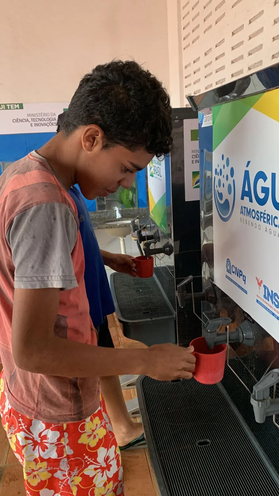 Watergen atmospheric water generator in João Câmara, Brazil — field photo 4