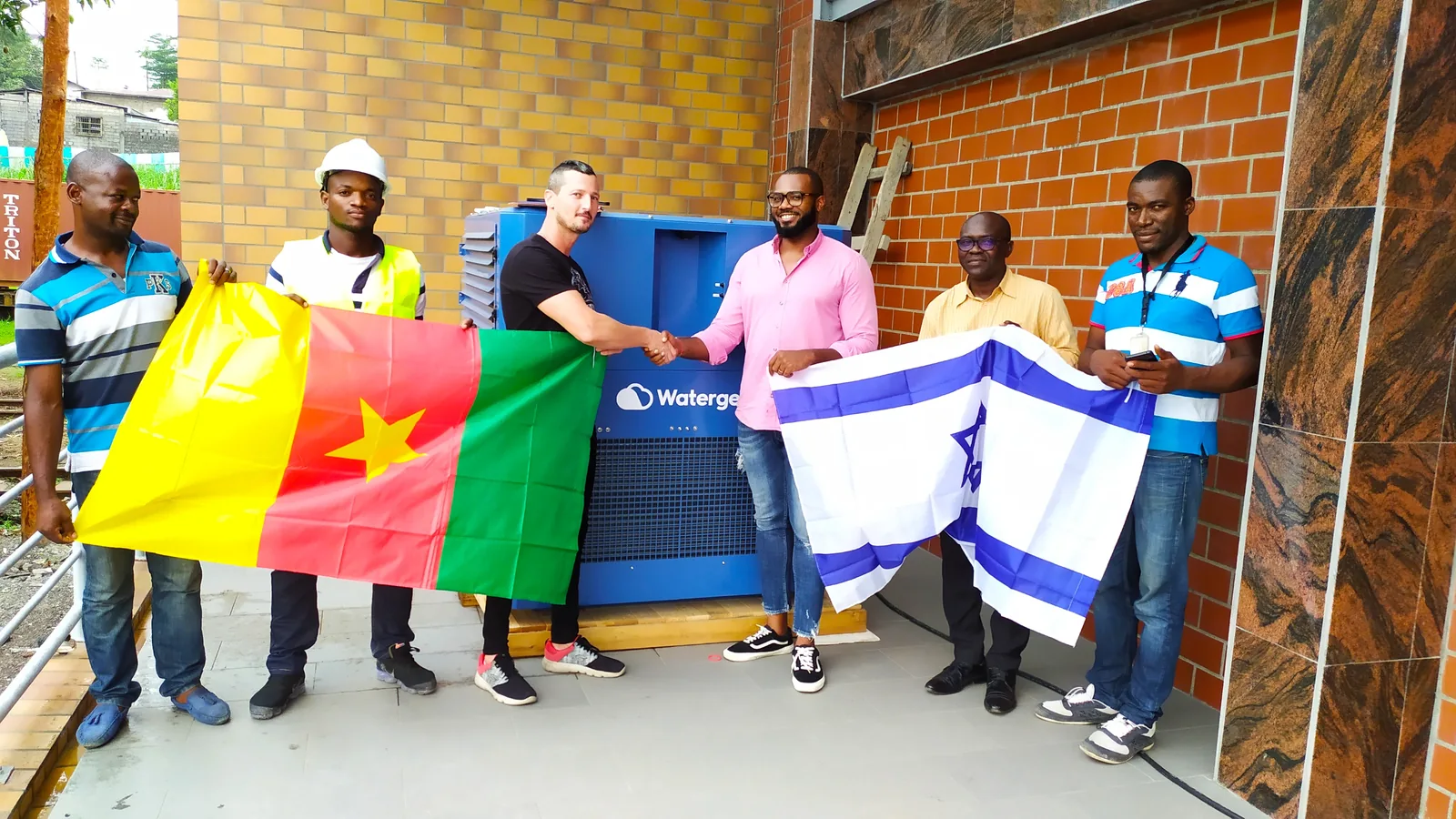 Watergen atmospheric water generator in Cameroon — field photo 1