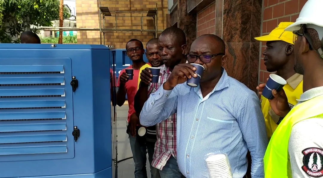 Watergen atmospheric water generator in Cameroon — field photo 3