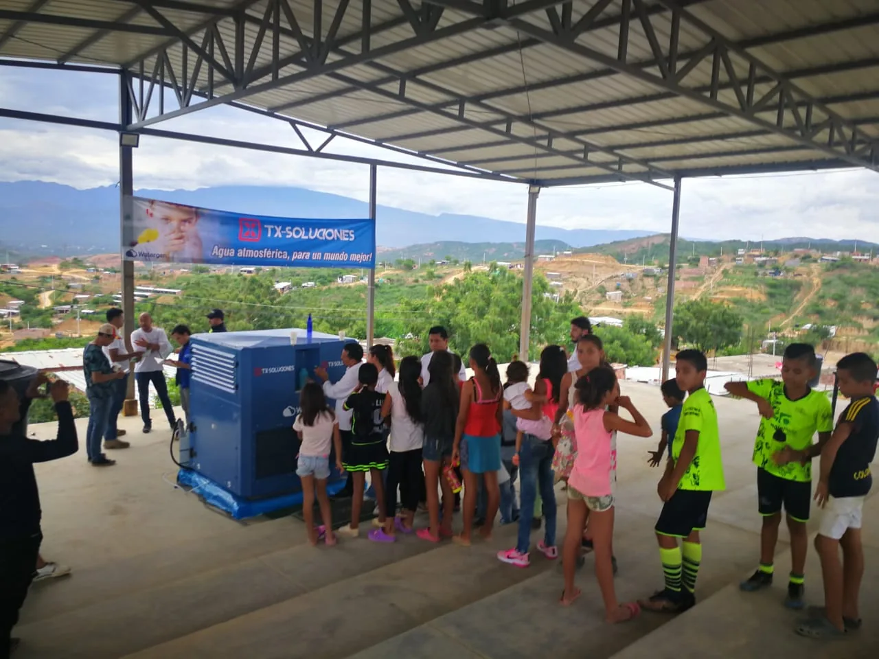 Watergen atmospheric water generator in Cúcuta, Colombia — field photo 1