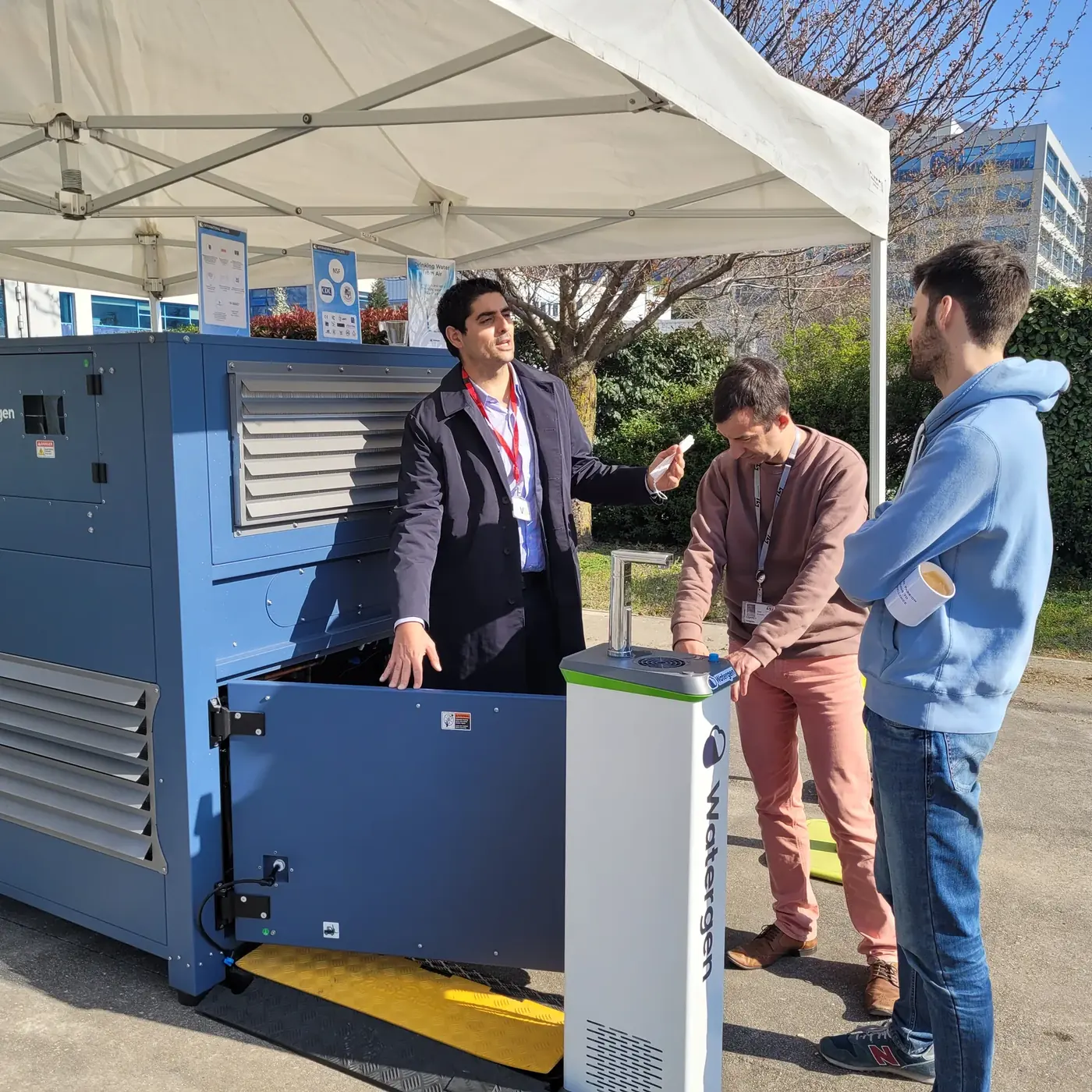 Watergen atmospheric water generator in Grenoble, France — field photo 6