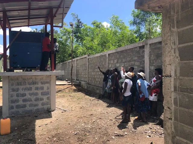 Watergen atmospheric water generator in Haiti — field photo 1