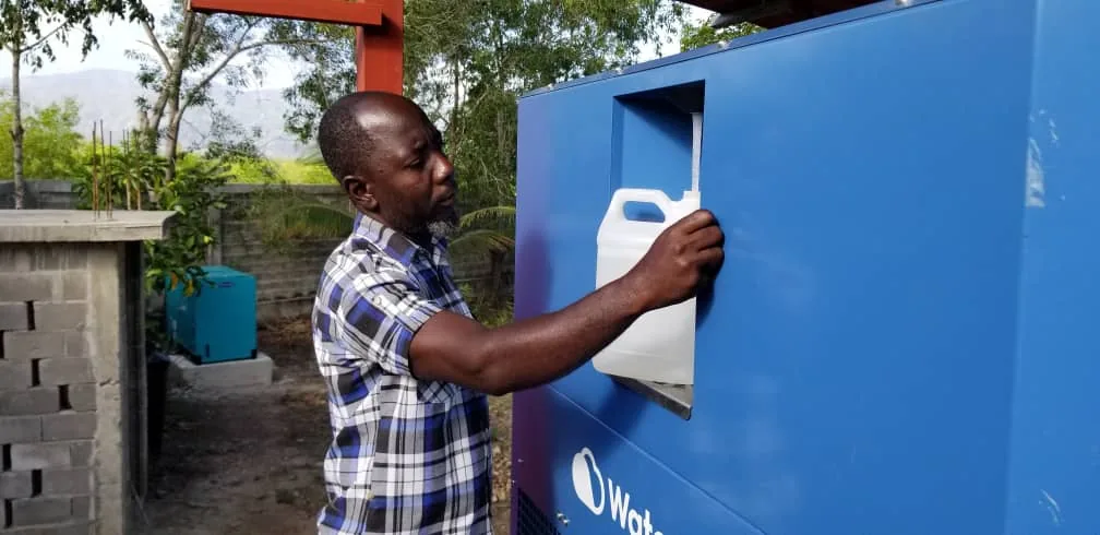 Watergen atmospheric water generator in Haiti — field photo 3