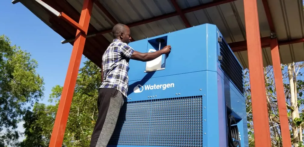 Watergen atmospheric water generator in Haiti — field photo 4