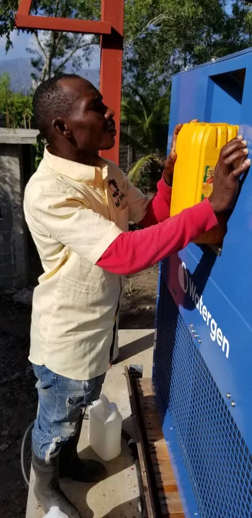 Watergen atmospheric water generator in Haiti — field photo 5