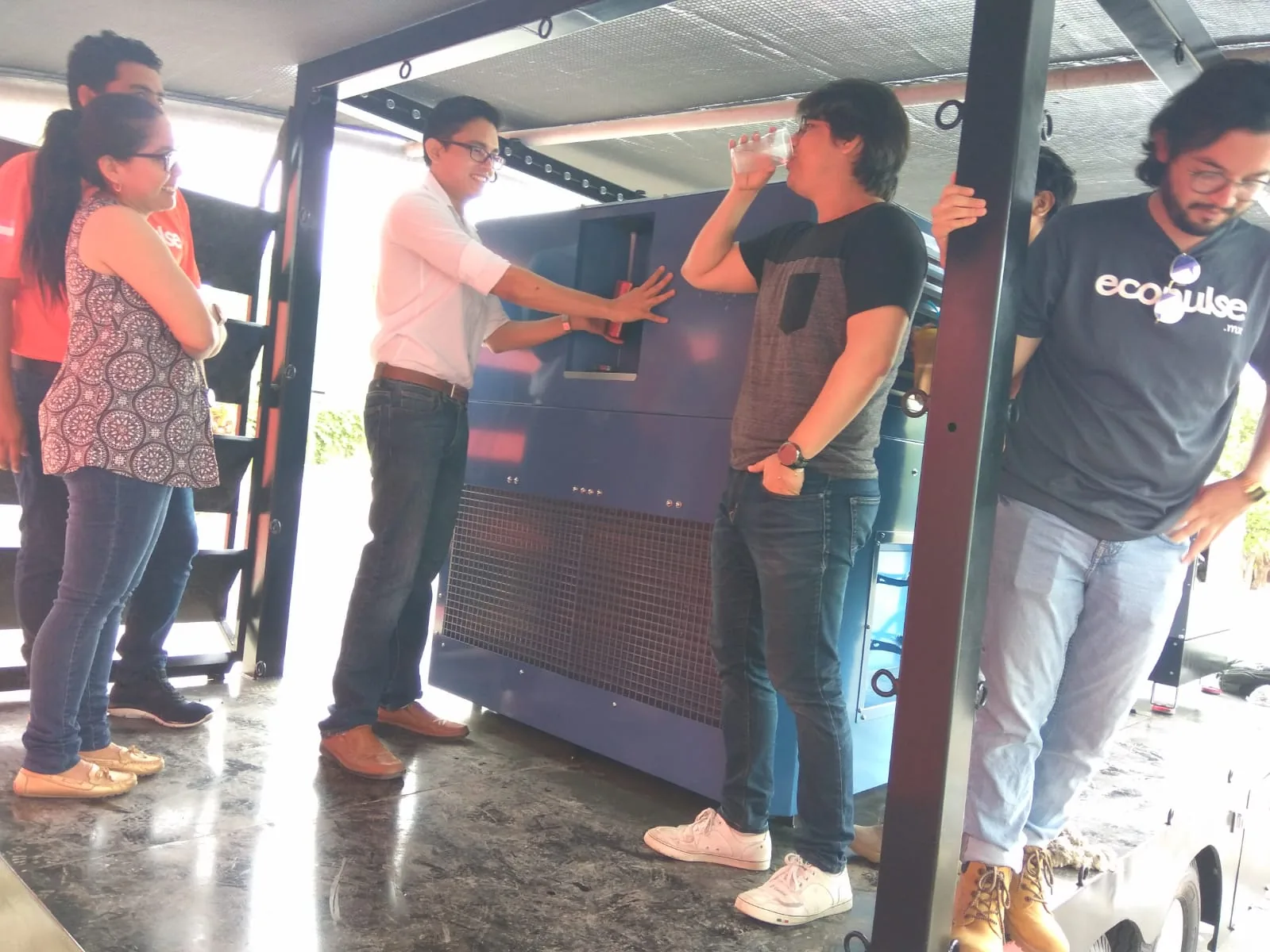 Watergen atmospheric water generator in Mexico — field photo 2
