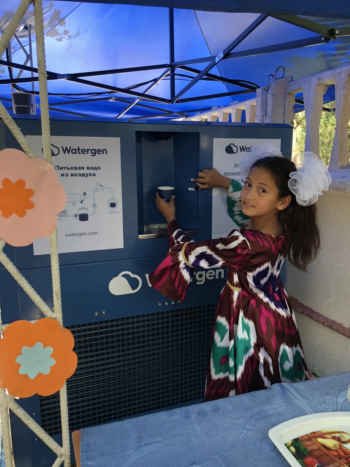 Watergen atmospheric water generator in Uzbekistan — field photo 4