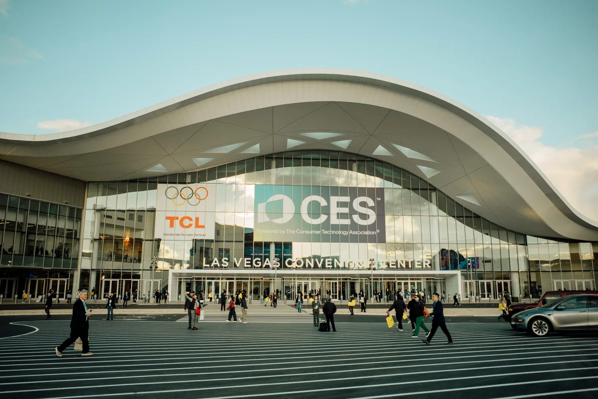 Glass facade of a large convention center