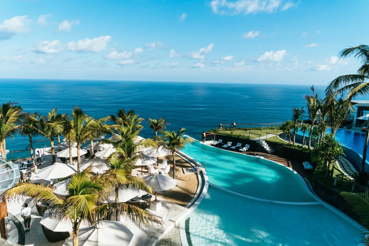 Cliffside resort pools overlooking the ocean