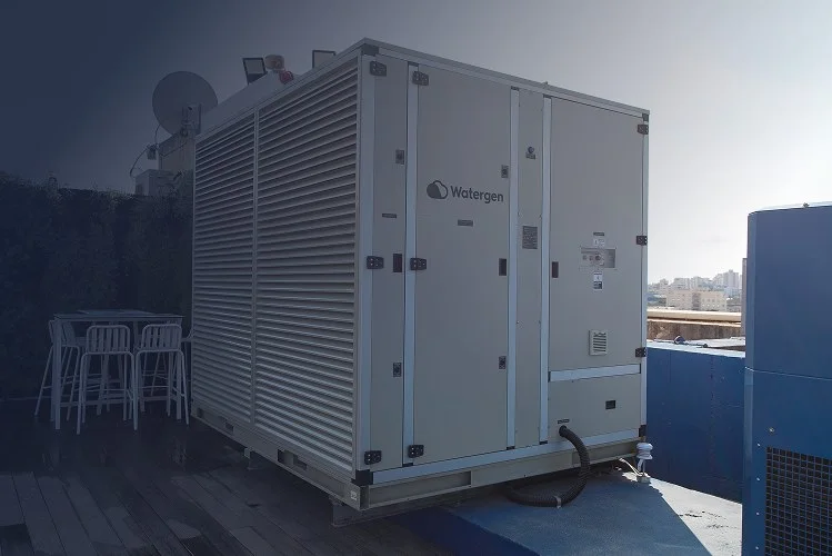 GEN-M Pro atmospheric water generator installed on a city rooftop