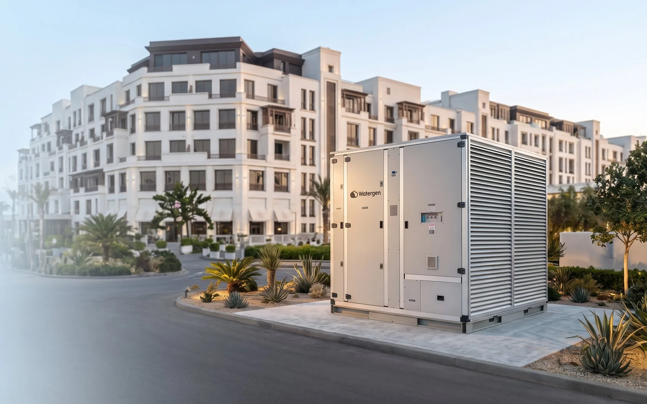 Watergen GEN-L generating drinking water at a resort hotel