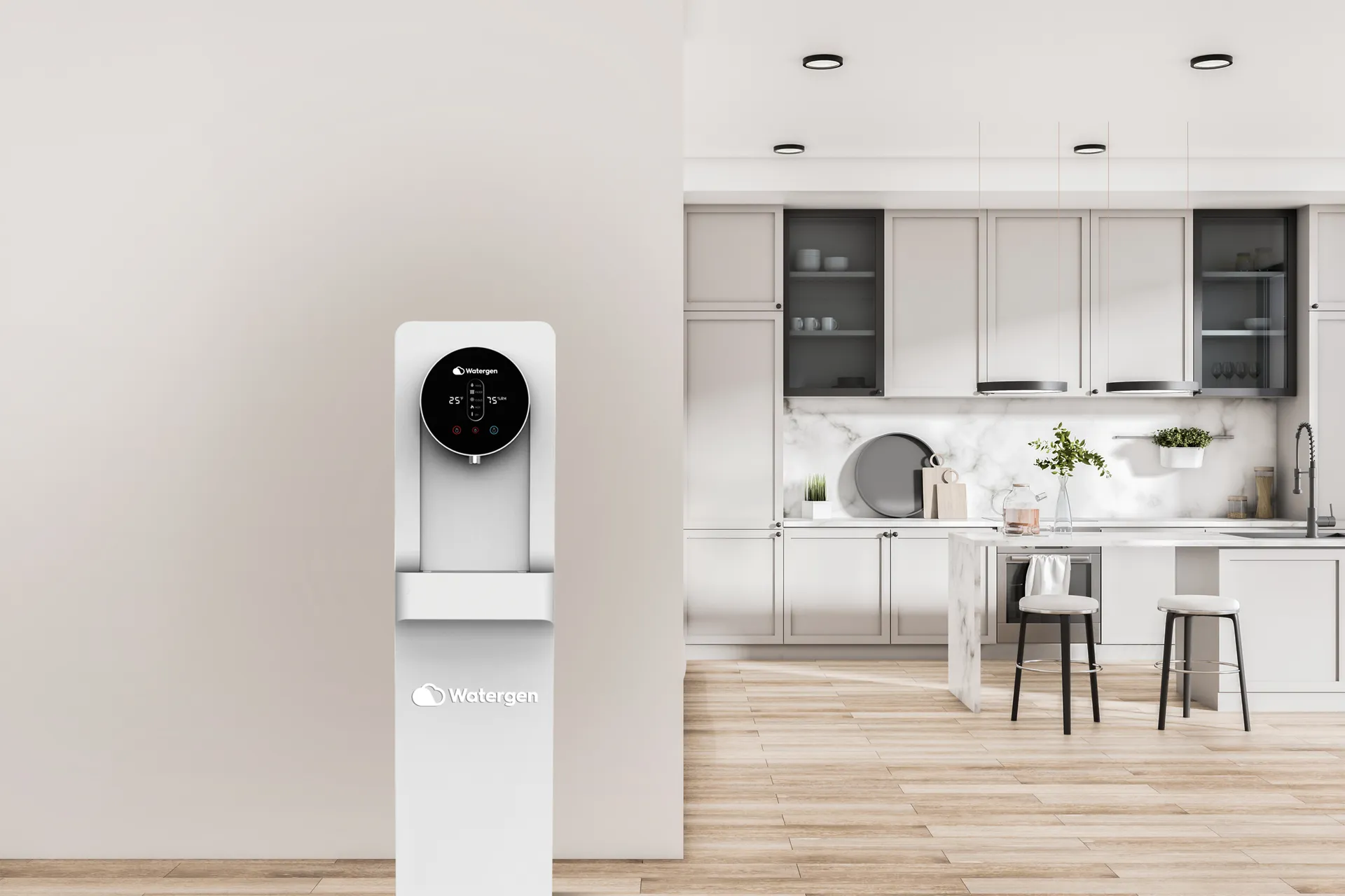 GENNY+ in a modern kitchen, generating drinking water from air